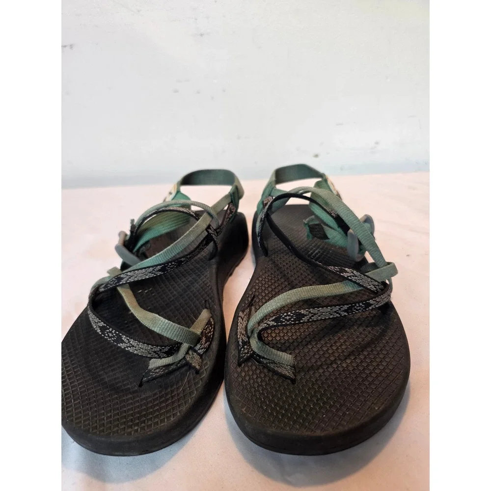 Chaco Z2 Classic Sport Sandals Mens 11 Sage Green Black Toe Loop USA Assembled